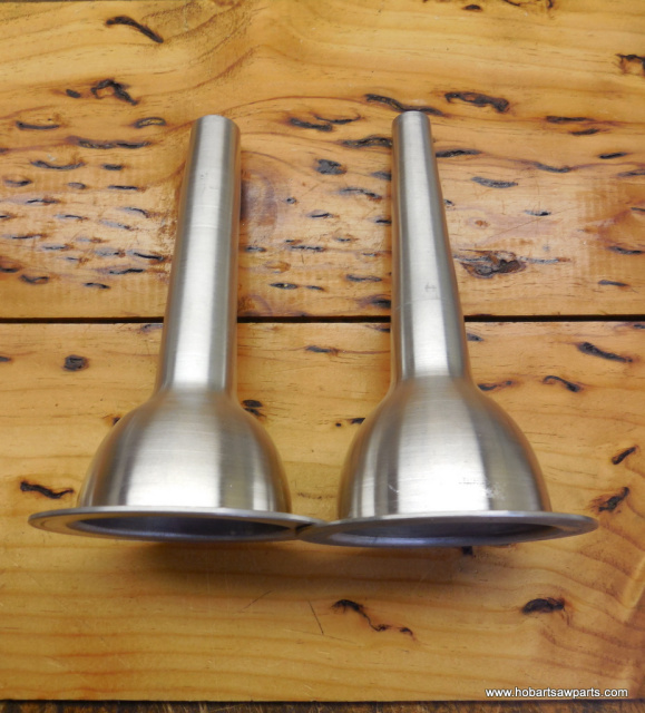 2 Aluminum Stuffing Horns 3/4" & 1/2" for Hobart #22 Meat Grinders